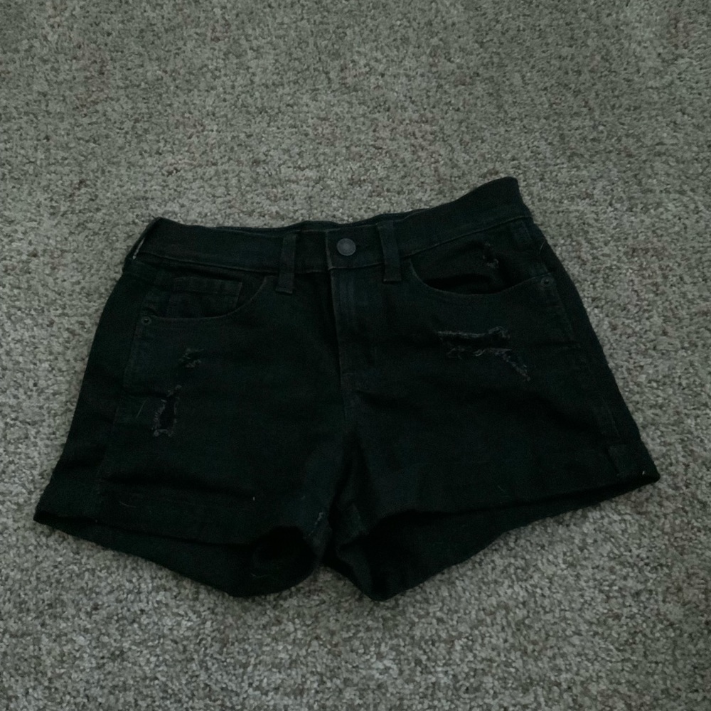 Old Navy Black Boyfriend Denim Shorts